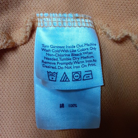 Eddie Bauer Men's Button Crew Neck Shirt Orange Size M Medium | 100% Cotton - Picture 4 of 7